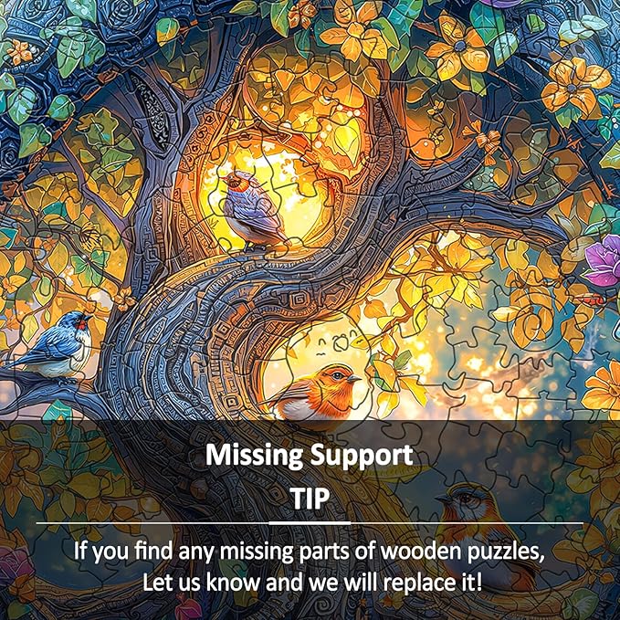 Wooden Puzzles for Adults - 200 Pieces Jungle Bird Wood Puzzle - Unique Shapes Wooden Jigsaw Puzzles for Adults - Eco-Friendly Home Office Decor (M-11.4 * 10.6in)