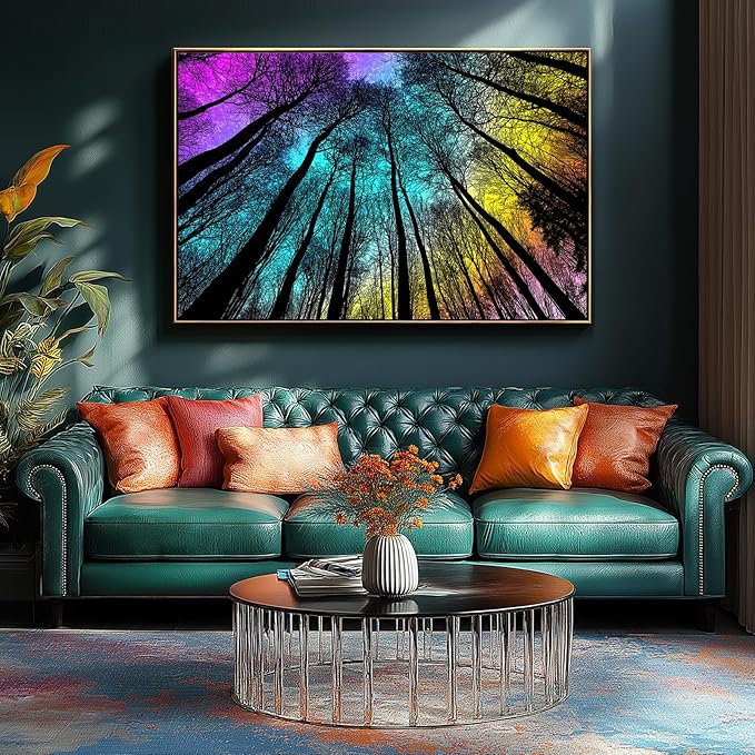 Blueforest 1000 Piece Puzzle for Adults - Starry Night Forest Gradient Magic Landscape | Challenging Wall Art Jigsaw with Poster, 27.5x19.7 Inch