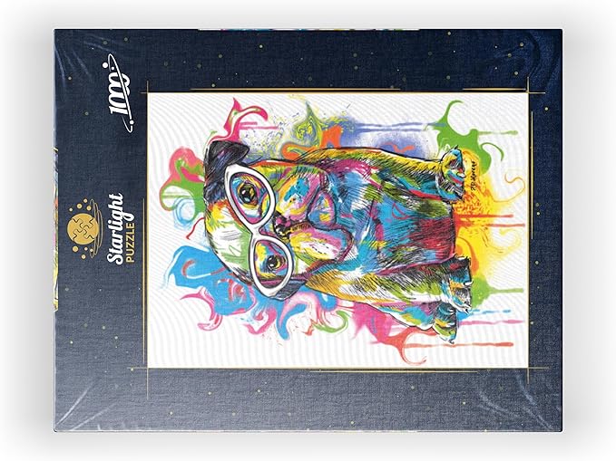 MyPuzzle Bulldog Fun - Premium 1000 Piece Jigsaw Puzzle for Adults