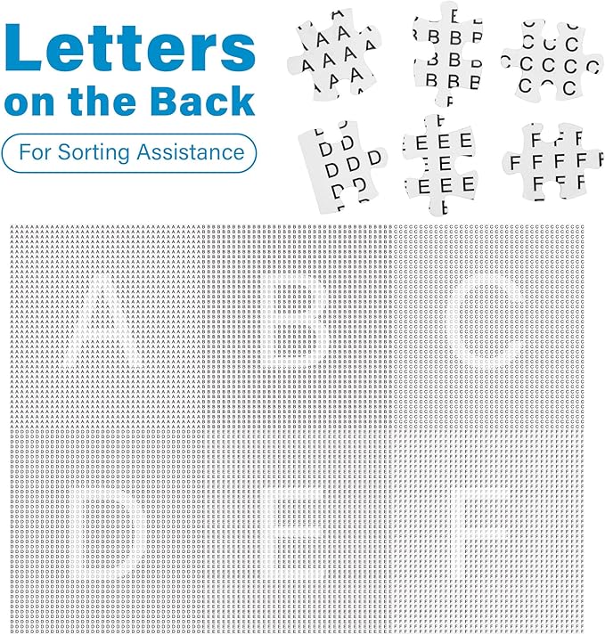 BenBen 1000 Piece Puzzle for Adults, 4 Pack Jigsaw Puzzles with Letters on Back, World Landscape, USA Landmarks, Dogs' Dinner Party, Jungle Parrots