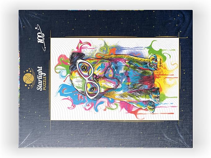 MyPuzzle Bulldog Fun - Premium 100 Piece Jigsaw Puzzle for Adults