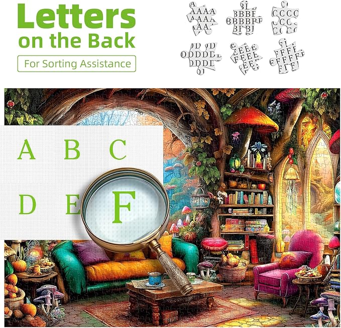 Blueforest 1000 Piece Jigsaw Puzzle for Adults - Whimsical Forest Living Room Magical Puzzle, Challenging Adult Puzzles with Vivid Art, Finished Size 27.5"x19.7"