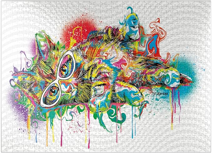 MyPuzzle Lazy Cat - Premium 1000 Piece Jigsaw Puzzle for Adults