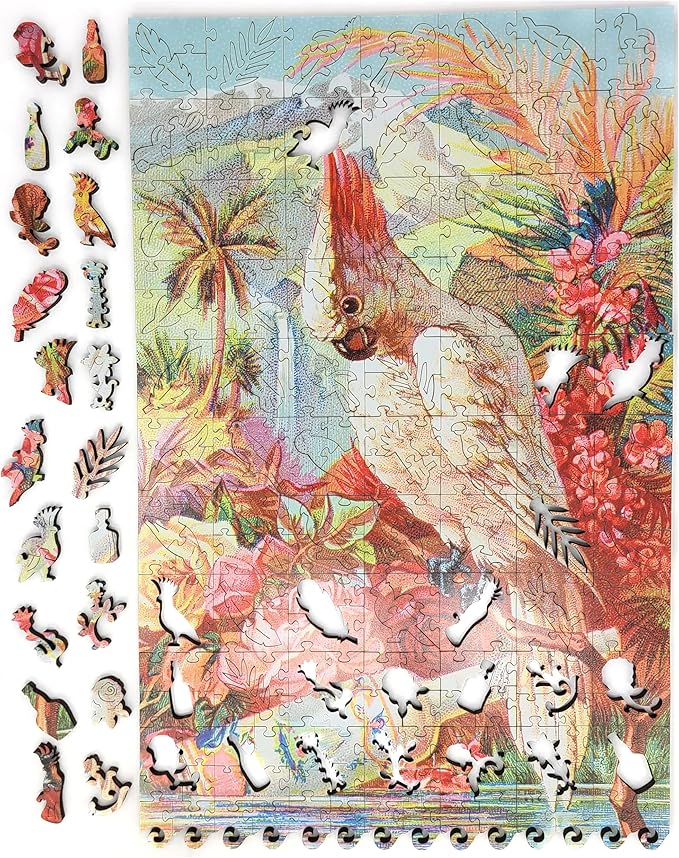 Wooden Jigsаw Puzzle for Adults - Uniquely Shaped Pieces - Made in The USA by FoxSmartBox - 305 Pieces - Florida Water