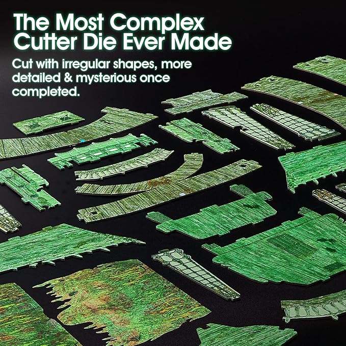 CubicFun 3D Jigsaw Puzzles Dutch Ship Model Flying Luminous Haunted Pirate Ship DIY for Adults and Kids, Building Kits Office Decoration for Women and Men, 360 Pieces