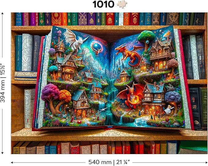 WOODEN.CITY Enchanted Tales 1000 Piece Puzzle | Wooden Puzzles for Adults | Jigsaw Puzzles 1000 Pieces Made in EU - Size 21.25 X 15.5 in | Magical Jigsaw Puzzle
