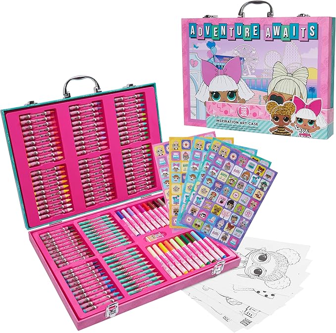 L.O.L. Surprise! 130-Piece Kids Art Set with Travel Case - Pink