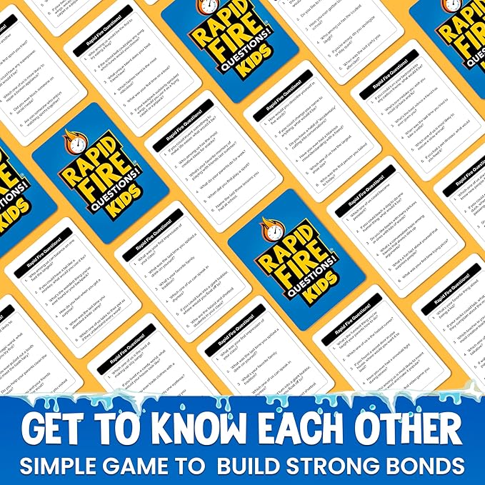 QUOKKA Kids Conversation Cards Game - Break The Ice Game for Kids and Families - Icebreaker Cards with 500+ Questions - Family Game for Kid 8-12 - Perfect for Family Games Night I Travel Version