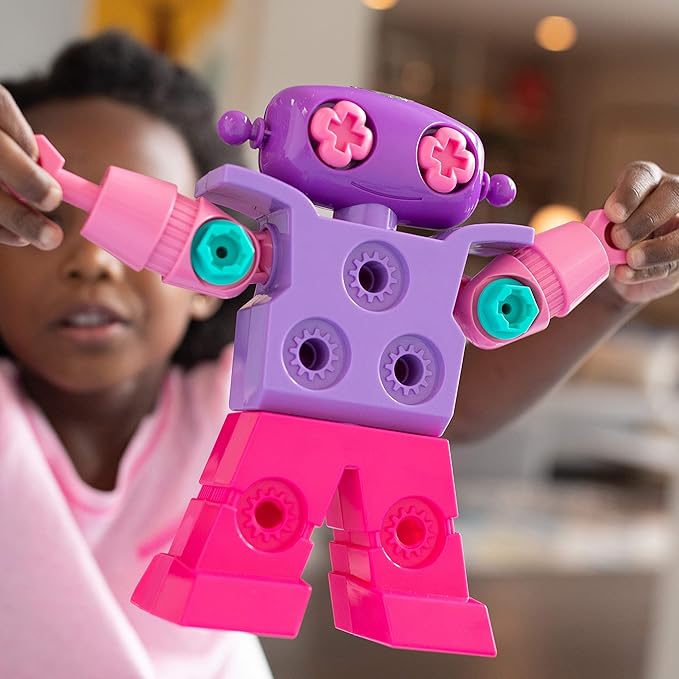 Educational Insights Design & Drill Sparklebot Robot Toy, 23-Piece Set, Kids Drill Sets, STEM Toys, Gift for Kids Ages 3+