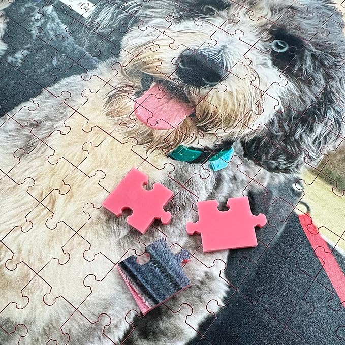 Custom Pet Photo Puzzle from Picture | Upload Your Photo and Choose Color | 567 Piece Personalized Puzzle for Dog Lover | Adults Teen Acrylic Puzzle Birthday Gifts for Men Women Preteen