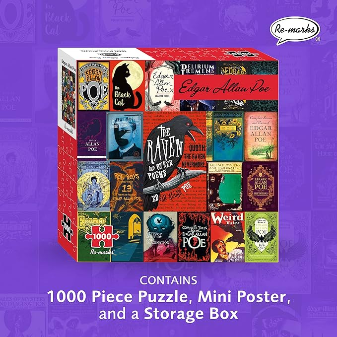 Re-Marks Edgar Allan Poe Literary Jigsaw Puzzle, Fun 1000-Piece Puzzle for All Ages
