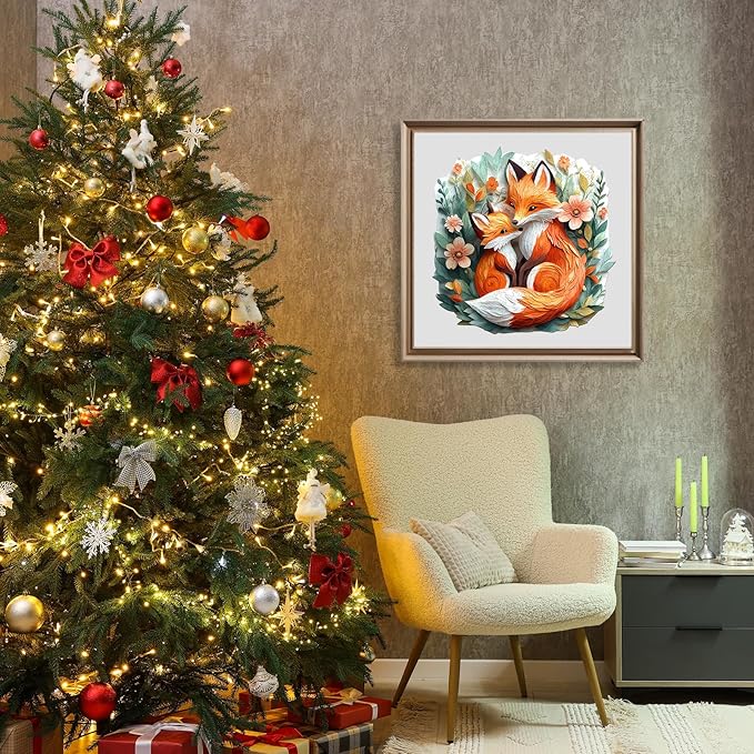 Wooden Puzzles for Adults - Parent Child Fox Wooden Jigsaw Puzzle - Unique Animal Shaped Wood Puzzles Adult - Christmas Birthday Gifts for Adults/Friends/Family - 250pcs 13.4 * 13.1in