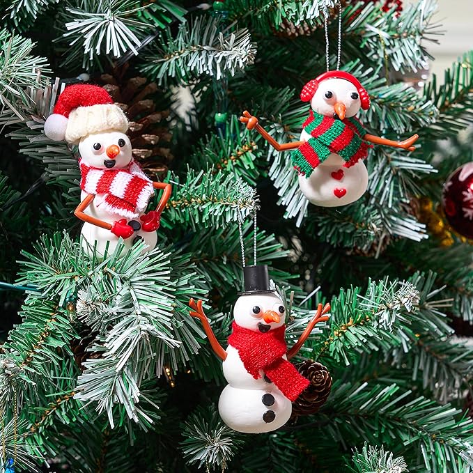 JOYIN Christmas Build a Snowman Craft Kit, 3 Pack Modeling Clay DIY Make a Snowman Kit for Christmas Arts and Craft Activities, Xmas Gift Stocking Stuffers for Kids, School Funny Toy Party Favor