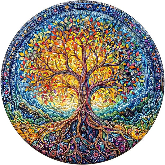 Wooden Puzzle for Adults 200PCS Natural Tree of Life Unique Shape Advanced Wood Puzzle for Adults,Wooden Jigsaw Puzzle