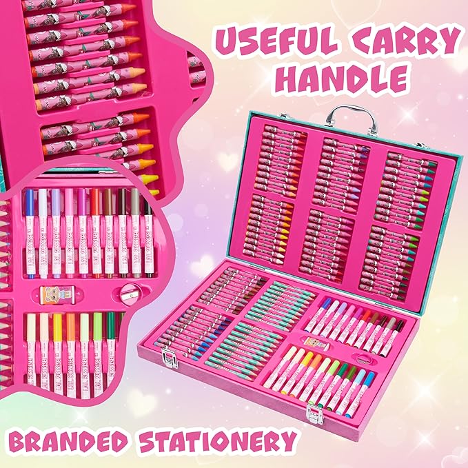 L.O.L. Surprise! 130-Piece Kids Art Set with Travel Case - Pink