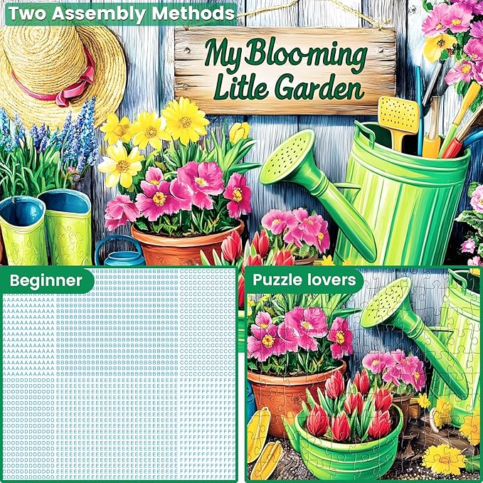 300 Piece Puzzle for Adults,Jigsaw Puzzles 300 Pieces Flower Garden Puzzle for Adult Kids Elderly Plant Jigsaw Puzzles for Adults 300 Pieces Premium Cardboard Puzzles Birthday Party Gift