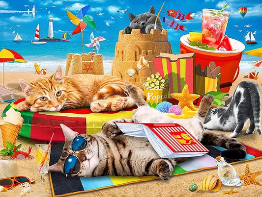 300 Piece Puzzles for Kids - Jigsaw Puzzles for Adults - Beach Vacation