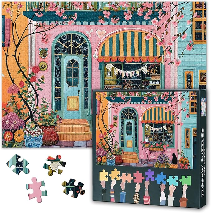 Black Cat Jigsaw Puzzles Challenging 1000 Piece Jigsaw Puzzles for Adults Landscape 1000 Pieces Jigsaw Puzzle Family Game Finished Size 19.5 x 27.5 Inch