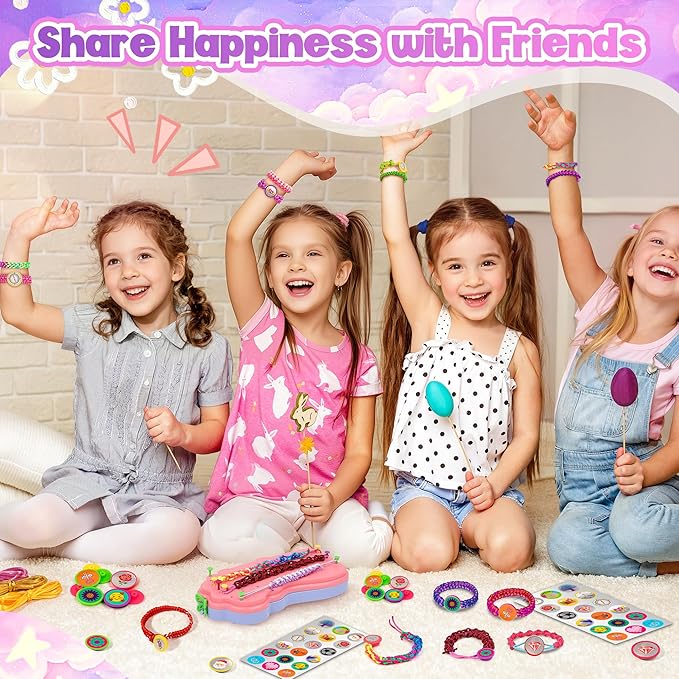 Friendship Bracelet Making Kit for Girls 8-12, Arts and Crafts Kits Toys for Girls, Best Chirsmas Gifts Ideas for 6 7 8 9 10 11 12 Years Old