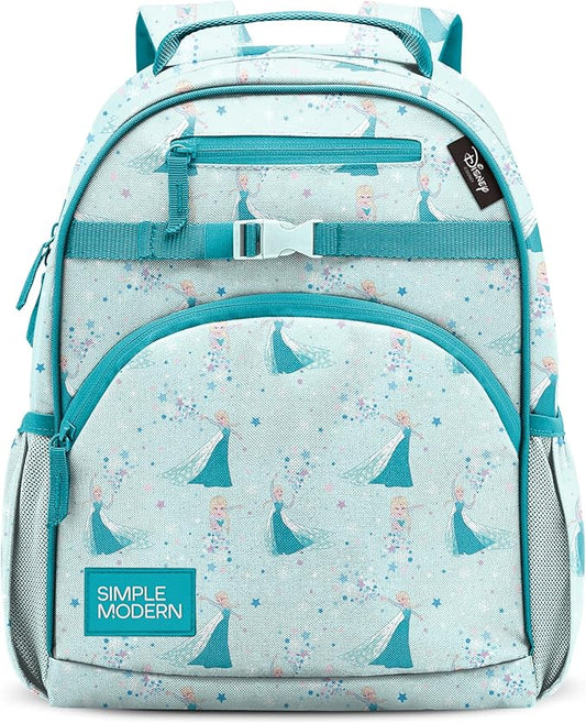 Simple Modern Medium Disney Toddler Backpack for School Girls and Boys | Kindergarten Elementary Kids Backpack | Fletcher Collection | Kids - 15" tall | Frozen Elsa's Snowflake