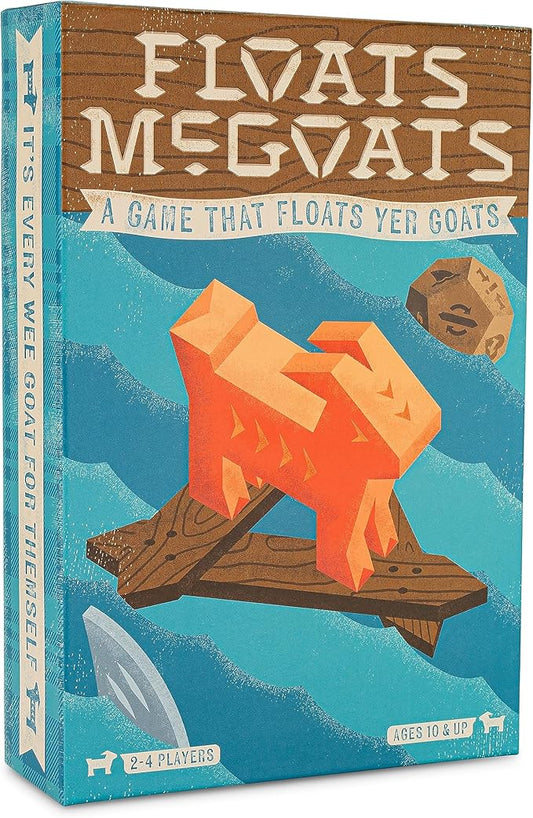 Hootenanny Games Floats McGoats Board Game | Build a Raft & Save Your Goats | Perfect for Family Games | 2-4 Players, Ages 10+