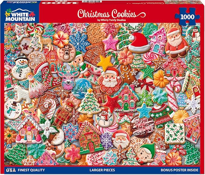 WHITE MOUNTAIN PUZZLES Christmas Cookies Puzzle, 1 EA
