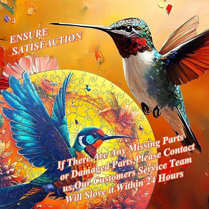Wooden Puzzles for Adults,Hummingbird Jigsaw Bird Animals Shaped Magic Puzzle Pieces Best Gift for Adults,Can be Used as a Cool Mouse Pad,241pcs,(13.38 * 13.38 inches)