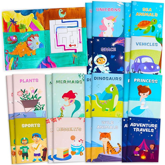 JOYIN 24Pcs Coloring Books for Kids Ages 4-8, Bulk Mini Coloring Book for Party Favors, Goodie Bags Stuffers for Kids | Birthday Party Gifts | Classroom Travel Activity | Stocking Stuffers