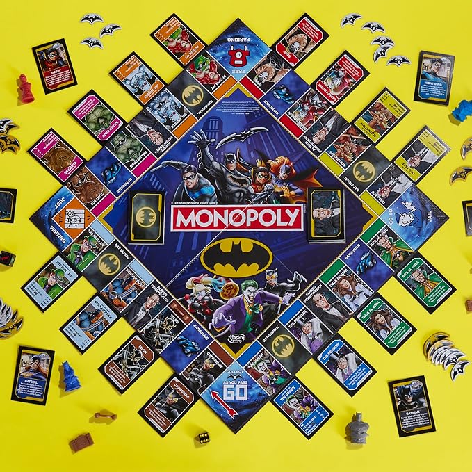 Monopoly Batman Edition Board Game | Monopoly Game for Batman Fans | Ages 8 and Up | 2 to 4 Players | Family Games | Strategy Games for Kids and Adults (Amazon Exclusive)