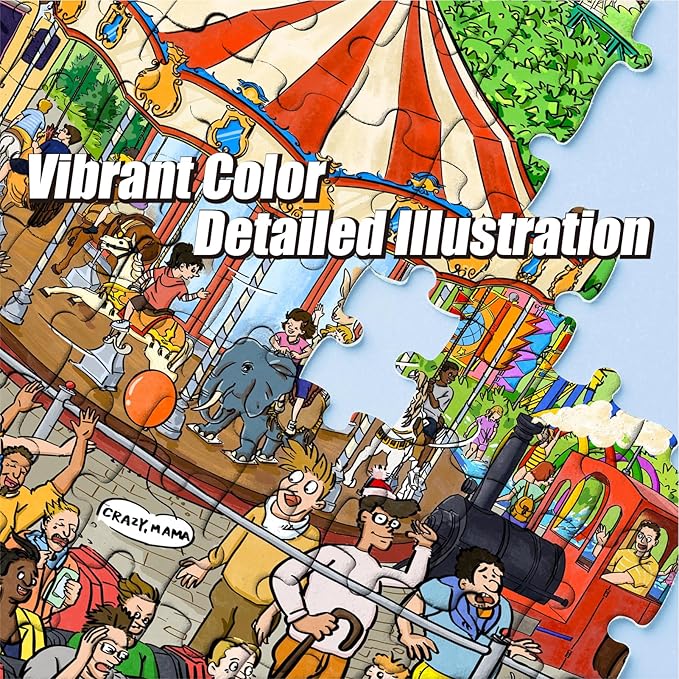 Antelope - 1000 Piece Puzzle for Adults, Roller Coaster Jigsaw Puzzles 1000 Pieces, Theme Park Puzzle, High Resolution, Matte Finish, Smooth Edging, No Dust Exciting Puzzles