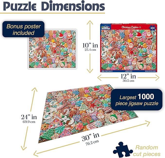 WHITE MOUNTAIN PUZZLES Christmas Cookies Puzzle, 1 EA