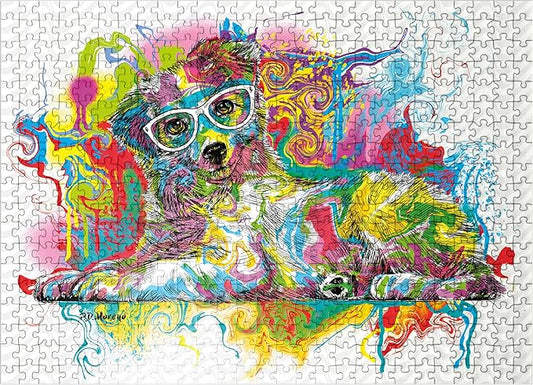 MyPuzzle Curious Pup - Premium 500 Piece Jigsaw Puzzle for Adults