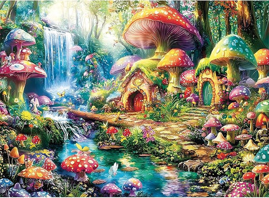 300 Piece Puzzles for Adults – Jigsaw Puzzle Mushrooms Forest Puzzle for Adults, Kids, and Seniors – Challenging Puzzle Gift for Family Fun, Home Decor & Wall Art, 20.5 x 15 in