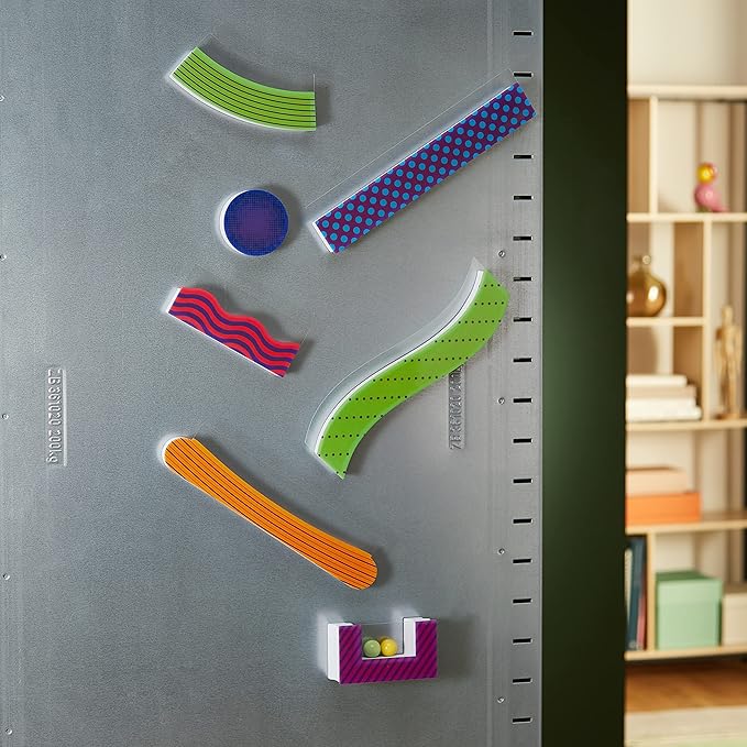 Learning Resources Tumble Trax Magnetic Marble Run - Montessori , Classroom Must Haves, Small Magnets Balls, STEM Toys for Kids, Fine Motor Skills, Gifts for Boys and Girls, Wall Activity