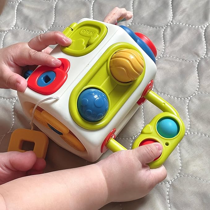 8 in 1 Toddler Travel Toys, Sensory Busy Toys for Child, Christmas Birthday Gift Shape Color Recognition Fine Motor Skills Game for Boys Girls 18 Month 1 2 Year Old Kids.