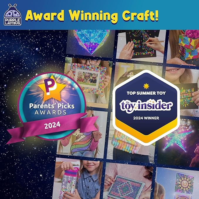 PURPLE LADYBUG PRISMIC Unicorn 3D Puzzle Craft Kit - DIY Light-Up Night Lamp for Kids, STEM-Inspired Creative Kit, Gifts for Ages 12-18, Birthday Gifts for Teens and Tweens