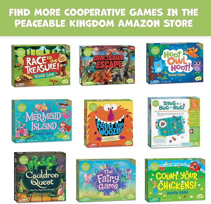 Peaceable Kingdom Dinosaur Escape Cooperative Memory Game of Logic and Luck for 2 to 4 Kids Ages 4+