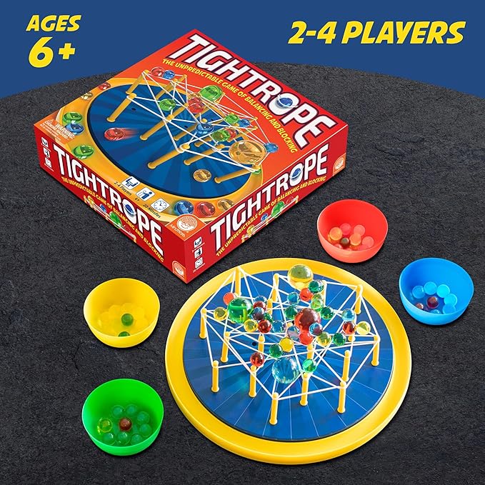 MindWare Tightrope Strategy Board Game, Fun for Classrooms, 2-4 Players, 20 Min Play Time, Ages 6 & Up