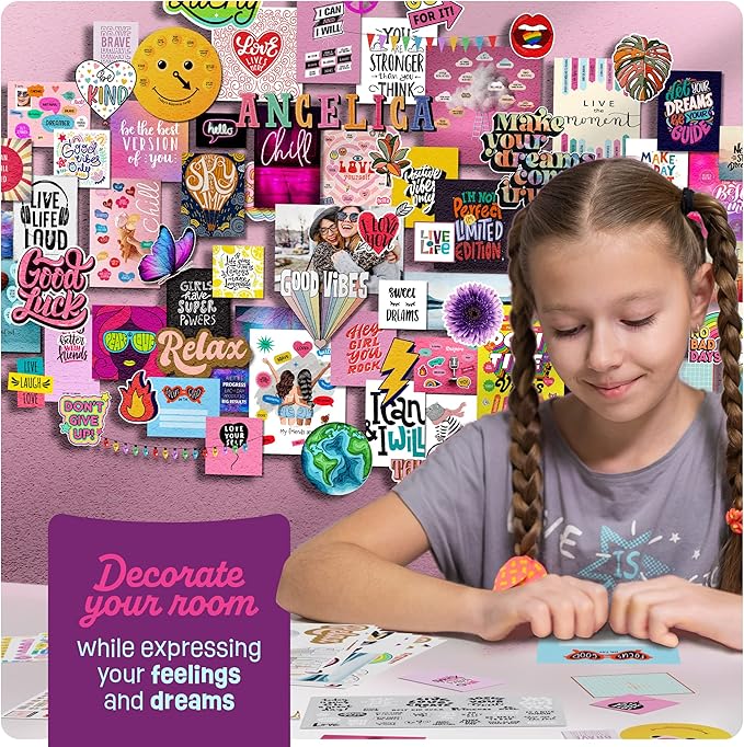 Wall Collage Kit for Teen & Tween Girls - Arts Craft Gift Ideas for Age 11, 12,13, 14, 15, 16 Year Old Girl - Birthday Gifts and Stuff for Teenage Bedroom Decor - Teens Creative Crafts Kits