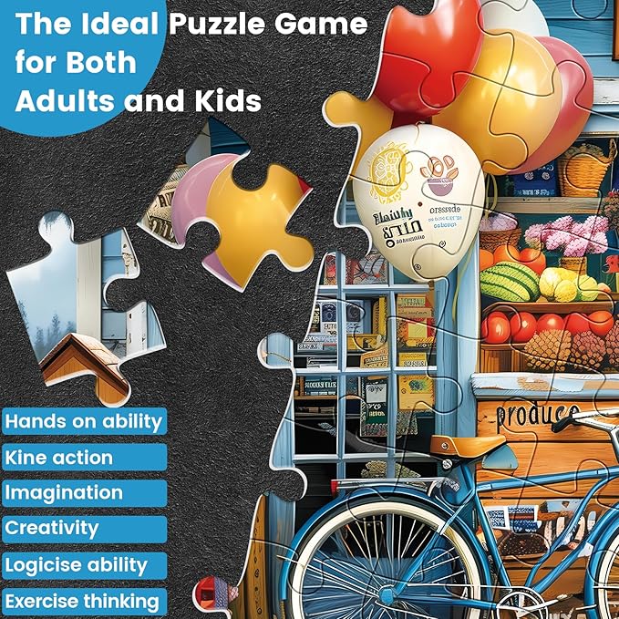 300 Piece Puzzles for Adults Dog Fruit Balloon Puzzle 300 Pieces Jigsaw Puzzles for Adult Kids Elderly Puzzle Game Adult Puzzles Family Challenging Game Home Decor Gift Toy 20.5x15IN