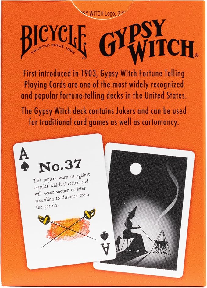 Bicycle Gypsy Witch Fortune Telling Playing Cards, 52 Playing Card Deck, Play Card Games and Tarot Reading Magic
