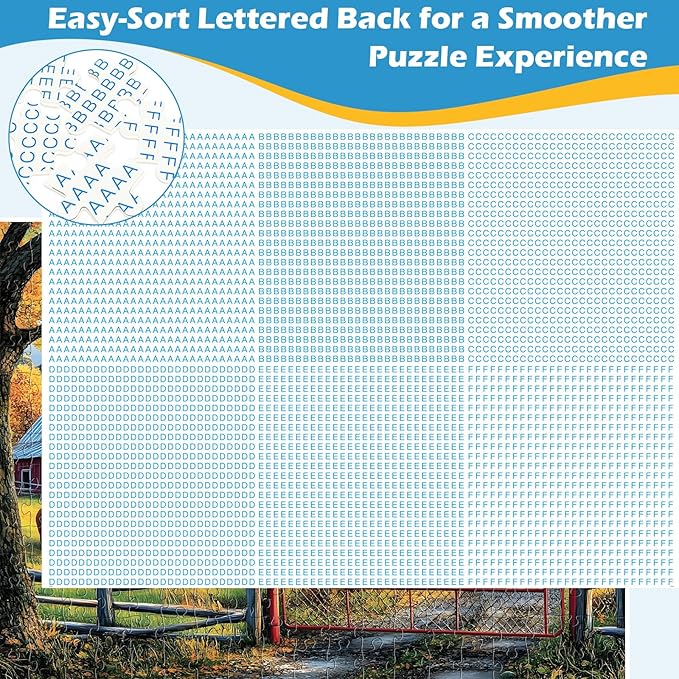 2 Pack 300 Pieces Puzzle for Adults,Autumn Puzzle Farm Jigsaw Puzzles 300 Pieces for Adults Kids Seniors Countryside Jigsaw Puzzle Premium Cardboard Puzzles for Tabletop Family Activity Gift