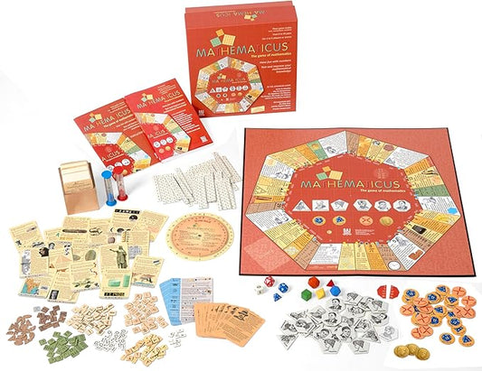 Math Board Game - [English Edition] - Mathematicus: Where Numbers Meet History. Explore The multicultural World of Ancient Mathematics and Calculation Tools - 2-5 Players Challenges - 525 Pieces