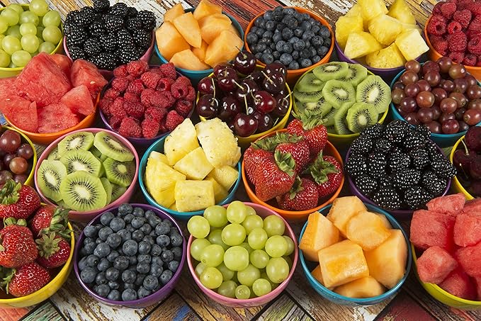 Fancy Fruit Cups Jigsaw Puzzle - Colorful Fruits 1000 Piece Jigsaw Puzzle for Adults. Enjoy This Delicious Looking Fruit Puzzle It Will Challenge You.