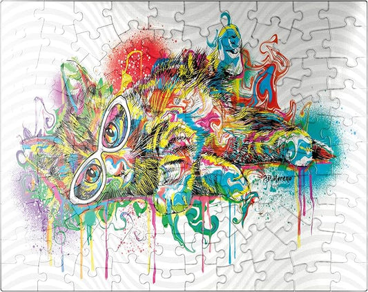 MyPuzzle Lazy Cat - Premium 100 Piece Jigsaw Puzzle for Adults