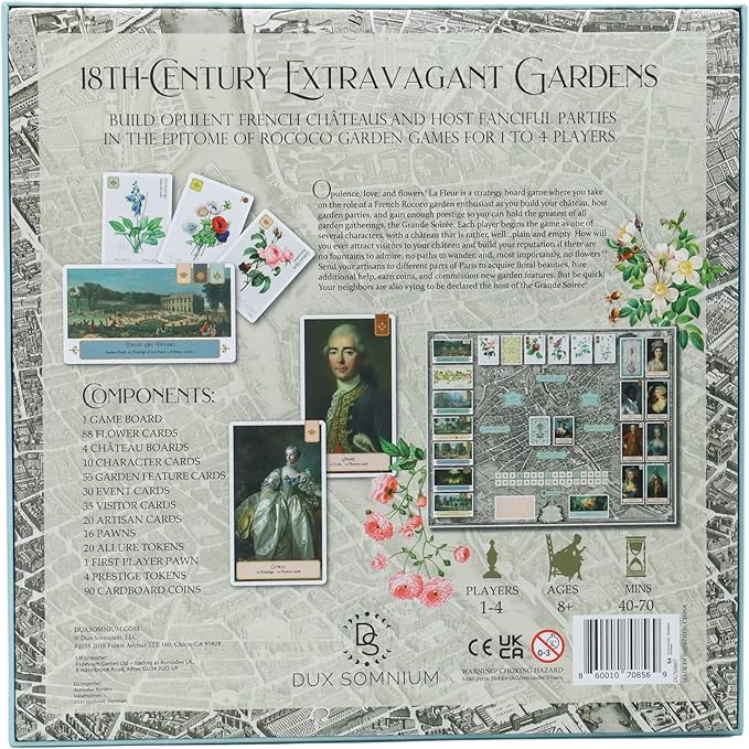 La Fleur Board Game | Family Board Game | Rococo Garden Building for Plant Lovers | Beautiful Historic Artwork | Ages 8+ | for 1-4 Players | Easy to Learn
