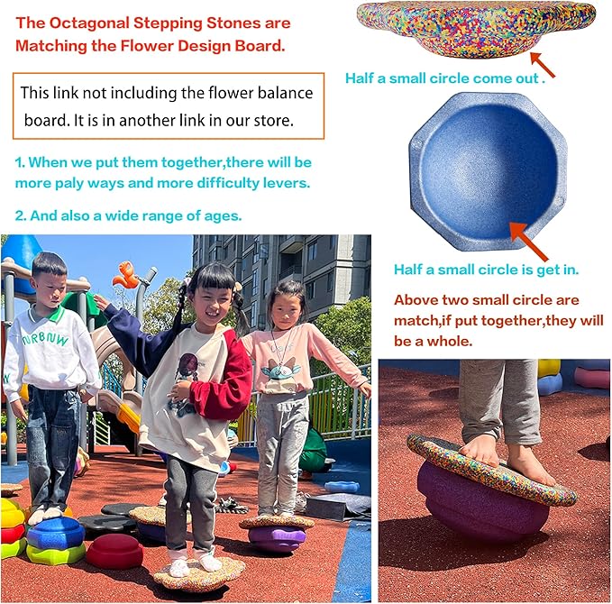 Balance Stepping Stones for Kids, Toddler Stepping Stones,Stepping Stones for Toddlers,Sensory Stepping Stones,and Also a Balance Board for Kids and a Swing Stool