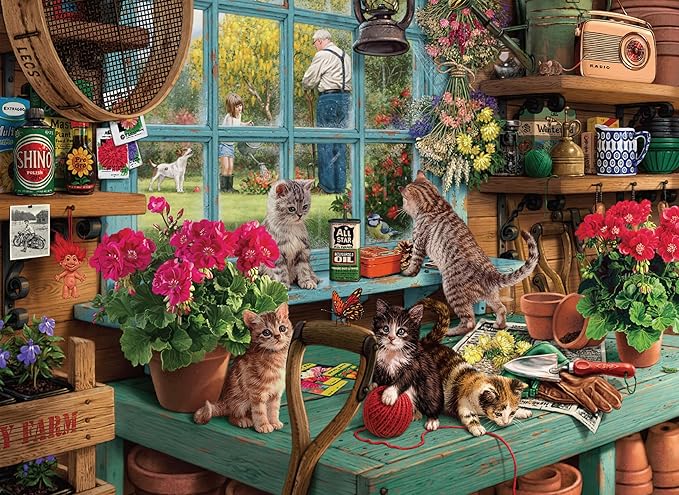 500 Piece Puzzles for Adults Naughty Cats 20.5 x 15 Inch 500 Piece Jigsaw Puzzles for Kids Adults Puzzles 500 Pieces for Adults Holiday Educational Challenge Toy