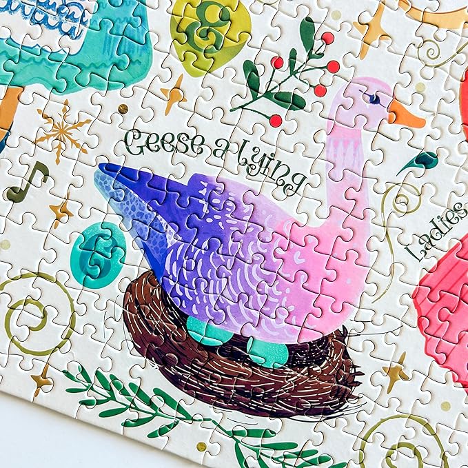 Christmas Puzzle - 12 Days of Christmas | Christmas Puzzles 1000 Pieces | Puzzles for Adults 1000 Pieces | Jigsaws Size 28 x 20 inches | Elena Essex Puzzles