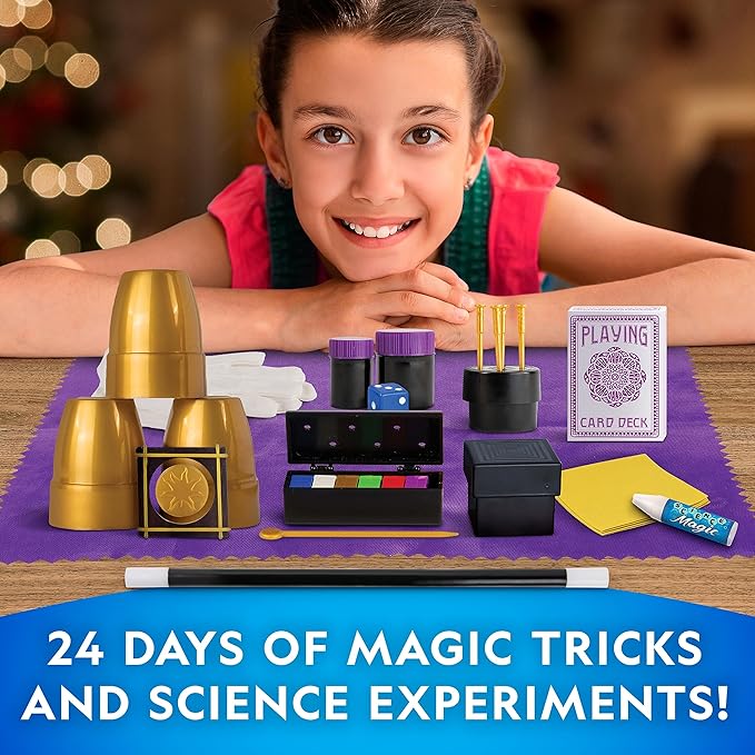 National Geographic Magic Advent Calendar 2025 – 24 Days of Magic Tricks & Science Experiments, Holiday Countdown Calendar for Kids, Christmas Activity